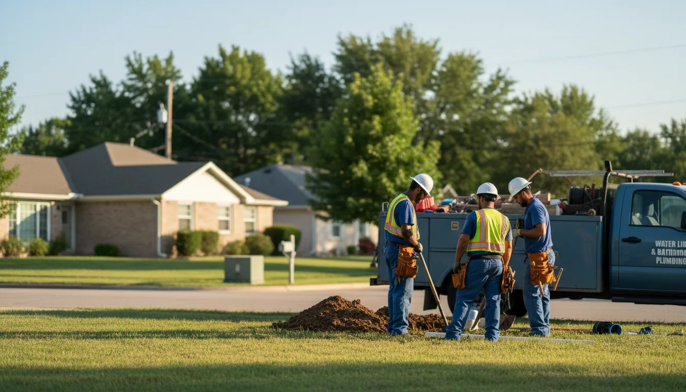 Residential water line and bathroom plumbing service in Hornersville, MO